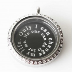 Only I can change my life - Locket & Plate Set - 3cm wide